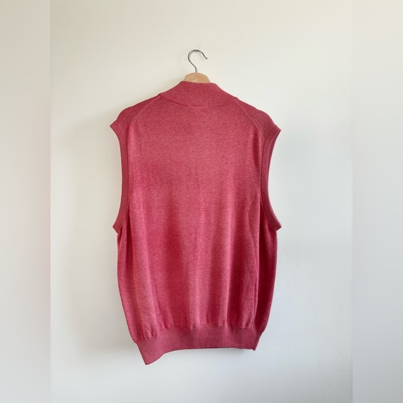 EVERARD’s | BNWT  Men’s Pima cotton 1/4 zip sweater vest | size large - Picture 2 of 6